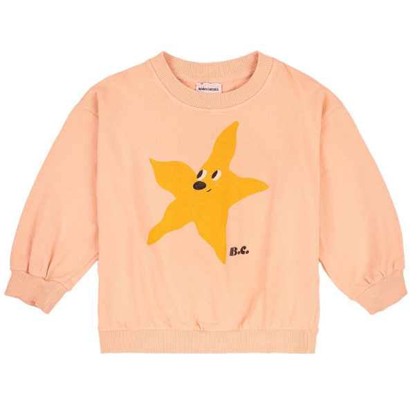 Bobo Choses Starfish sweatshirt pink 123AC036 