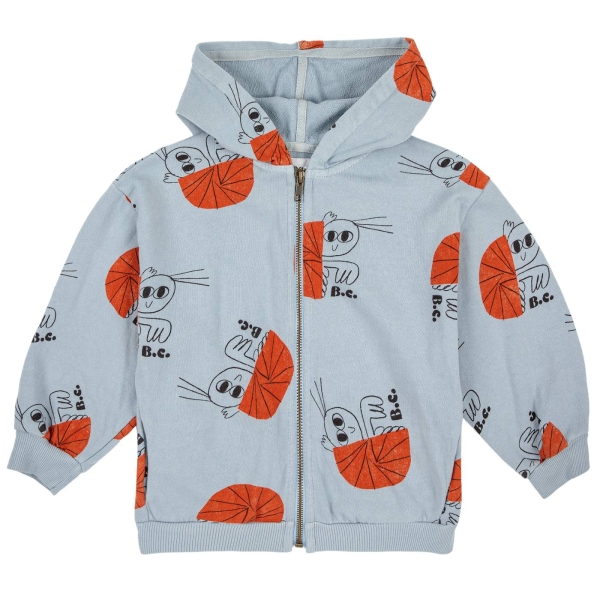 Bobo Choses Hermit crab all over hoodie blue 123AC050 