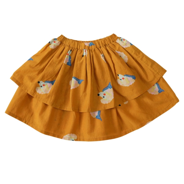 Maed for mini Preppy poodle skirt brown Юбки и шорты SS2023-533