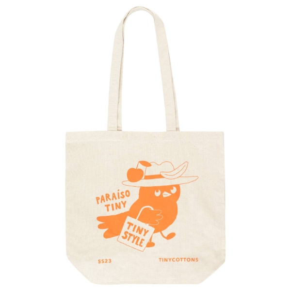 Tiny Cottons Paraiso merchandise bag light cream/tangerine SS23-Z01-L35 