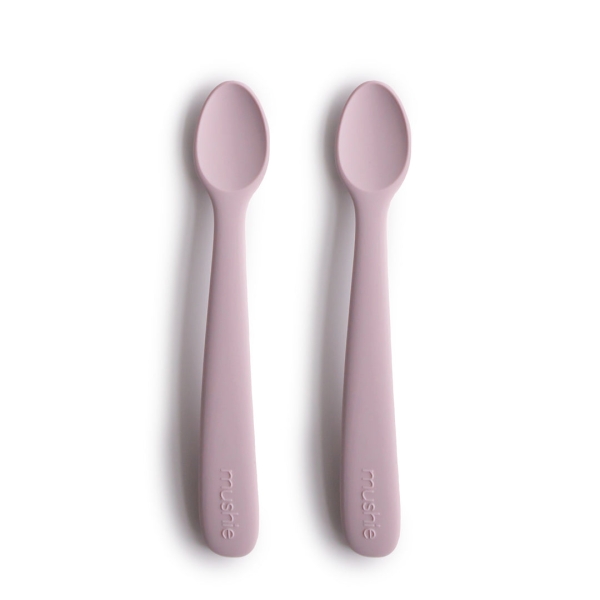 Mushie Set of silicone spoons for self learning soft lilac