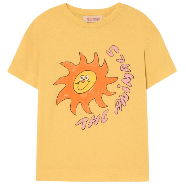 The Animals Observatory Rooster kids t-shirt yellow S23001_247_BH 