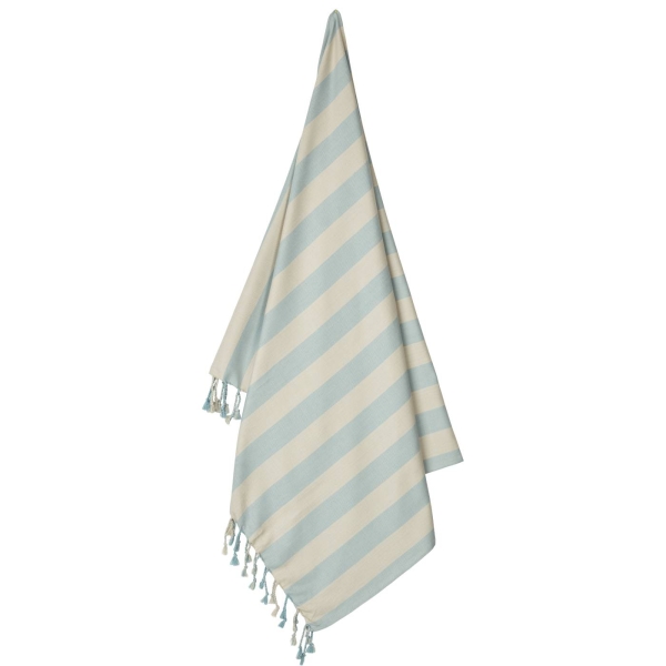 Liewood Mona beach towel stripes sea blue/creme de la creme