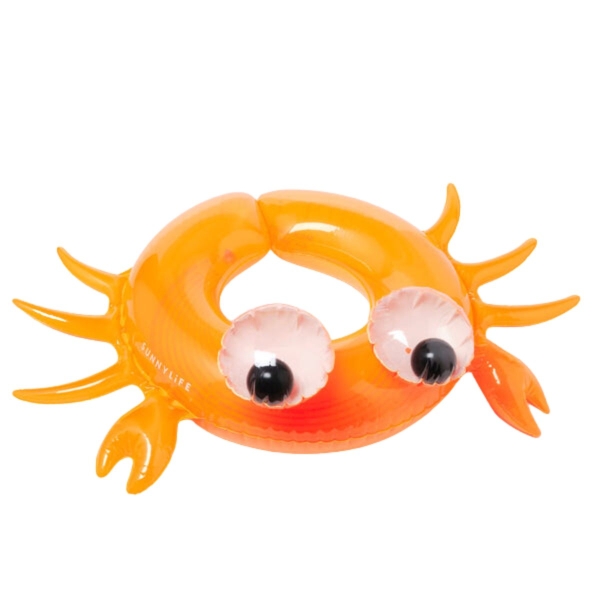 SUNNYLiFE Kiddy pool ring Sonny The Sea Creature Neon Orange