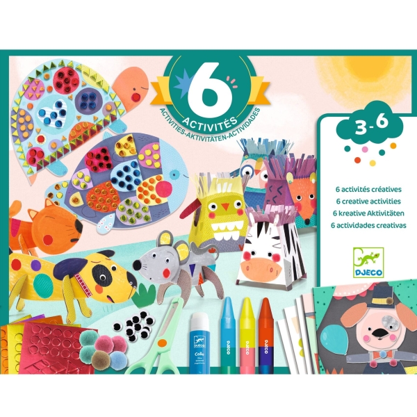 Djeco 6 in 1 art set Animals and their homes DJ09293 