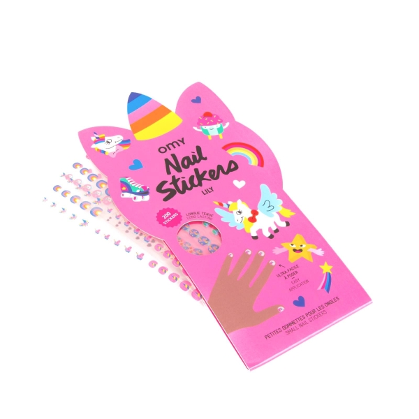 Omy - Lily unicorn nail stickers for kids - Autocollants et tatouages - NAIL01 