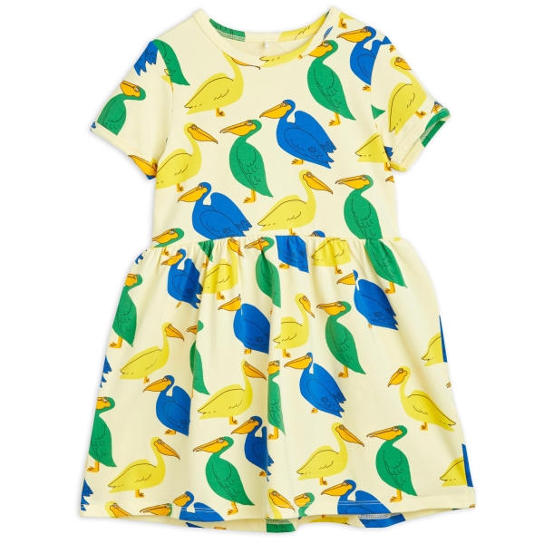Mini Rodini Pelican Aop Dress Yellow 2365010123 