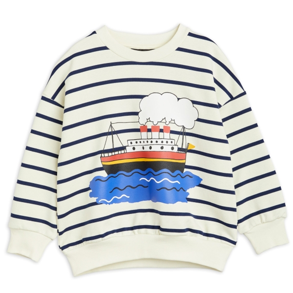 Mini Rodini Ferry Stripe Sweatshirt White 2362012360 