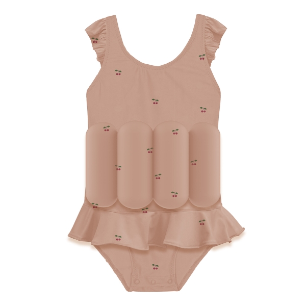 Konges Slojd - Float frill swimsuit cherry blush - Swimsuits - KS4291 