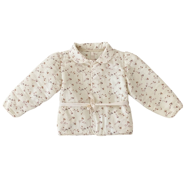 Liilu Quilted jacket Floral ecru LIAW21-33