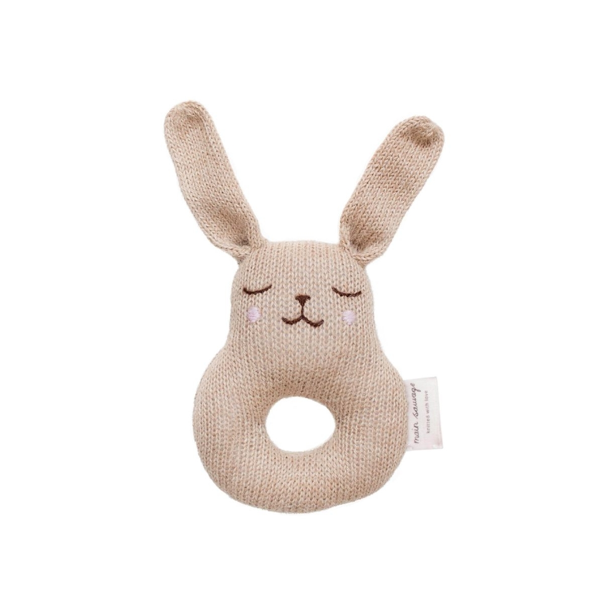 Main Sauvage Rattle Bunny beige 3760281700736 