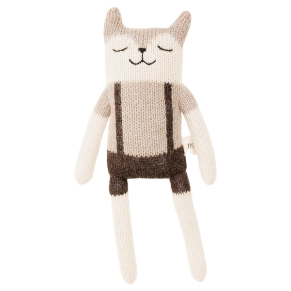 Main Sauvage - Fawn soft toy with overalls brown - Peluches - 3760281700248 