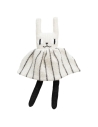 Main Sauvage Rabbit soft toy black and white striped dress