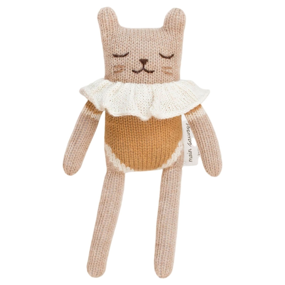 Main Sauvage Kitten Soft Toy With Ochre bodysuit 3760281700996