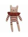 Main Sauvage Kitten Soft Toy with maroon romper 3760281701115