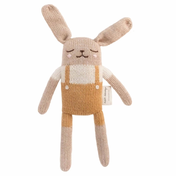 Main Sauvage - Bunny Soft Toy with mustard overalls - Peluches
