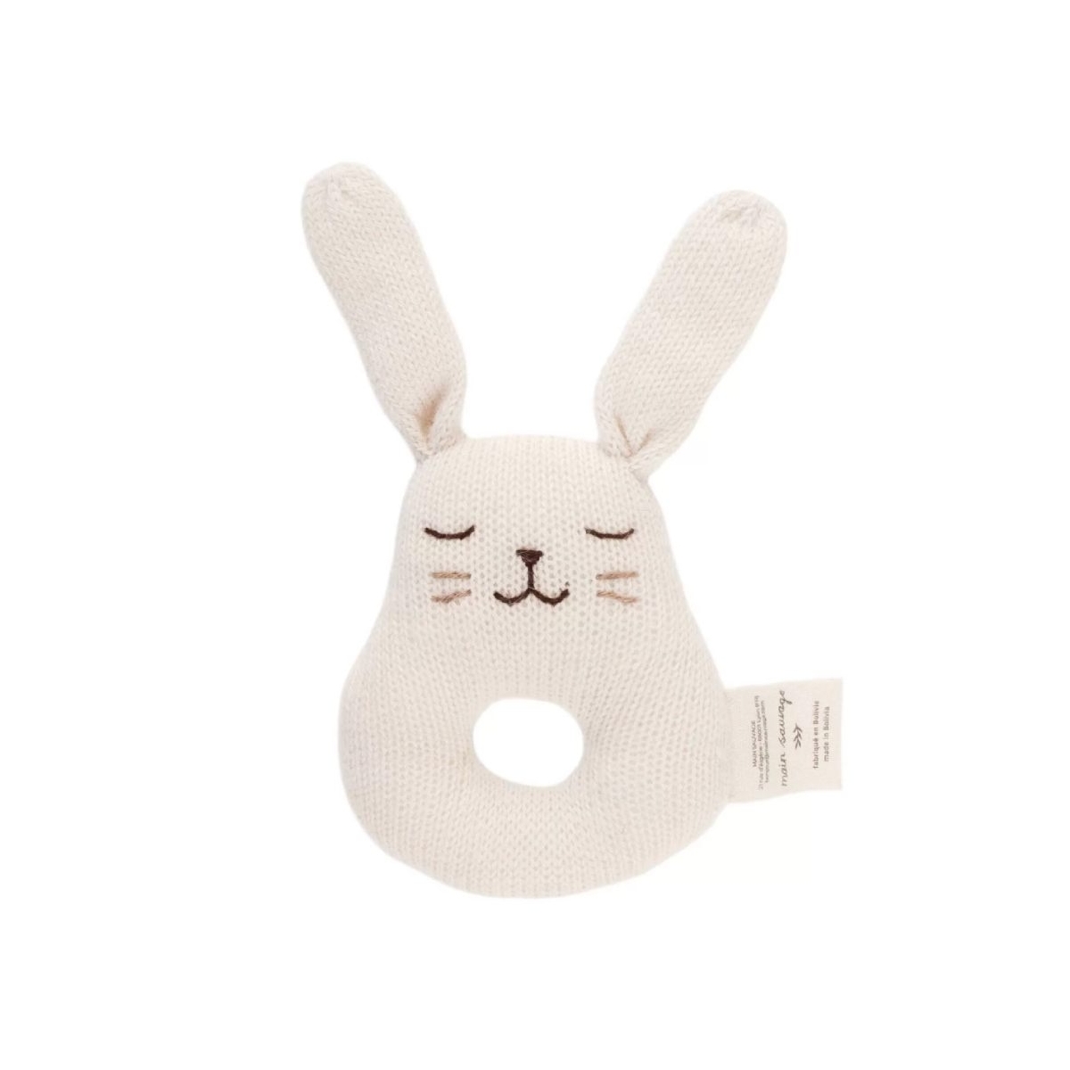 Main Sauvage Rattle Bunny Ecru 3760281701191 