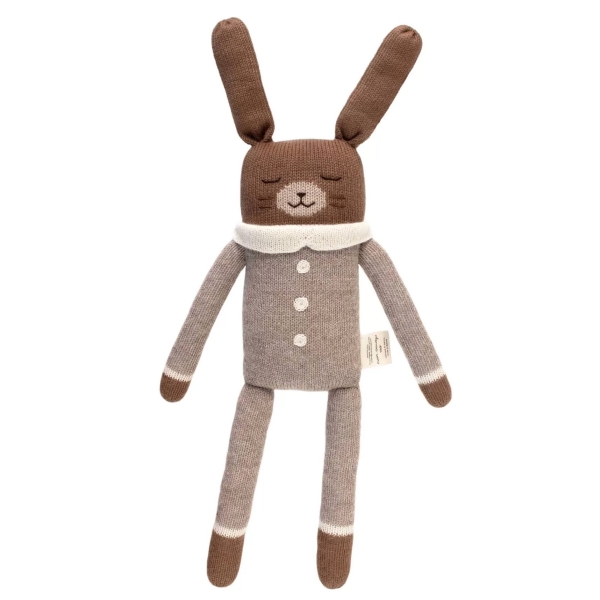 Main Sauvage Large Soft Toy Bunny in jumpsuit Beige 3760281701221 