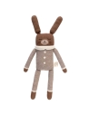 Main Sauvage Large Soft Toy Bunny in jumpsuit Beige