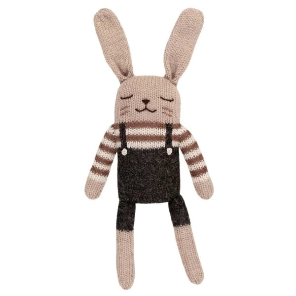 Main Sauvage Bunny soft toy with black overalls 3760281701313 