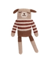 Main Sauvage Puppy soft toy with sienna striped sweater 3760281701382 