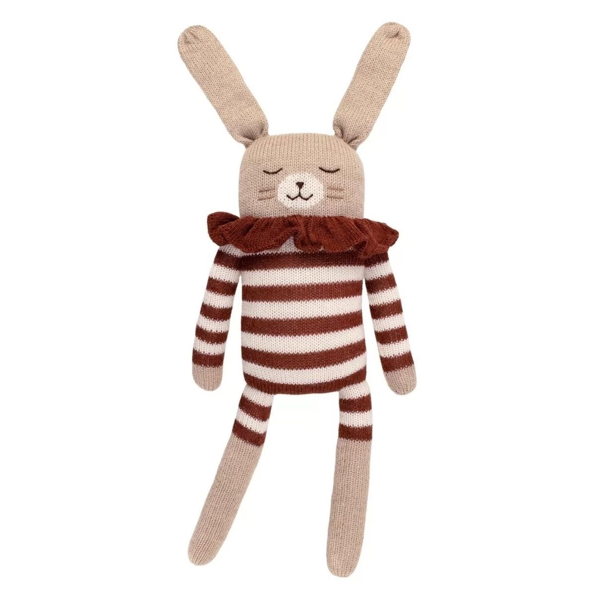 Main Sauvage Big bunny soft toy with sienna striped rompers 3760281701375 