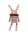 Main Sauvage Big bunny soft toy with sienna striped rompers