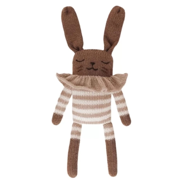 Main Sauvage Bunny soft toy with sand striped romper 3760281701450 