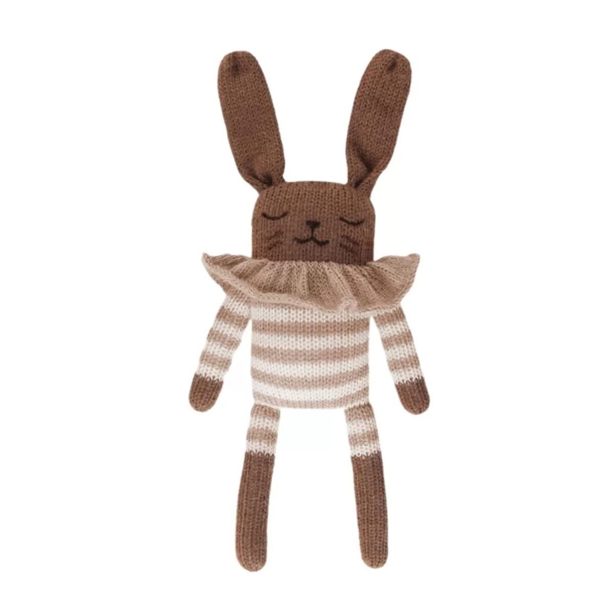 Main Sauvage Bunny soft toy with sand striped romper