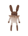 Main Sauvage Bunny soft toy with sand striped romper