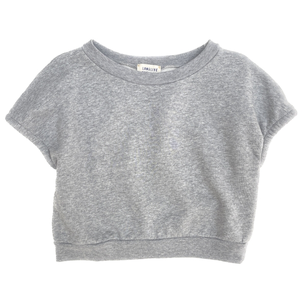 Longlivethequeen Short sleeve sweatshirt grey melange 23229-231 