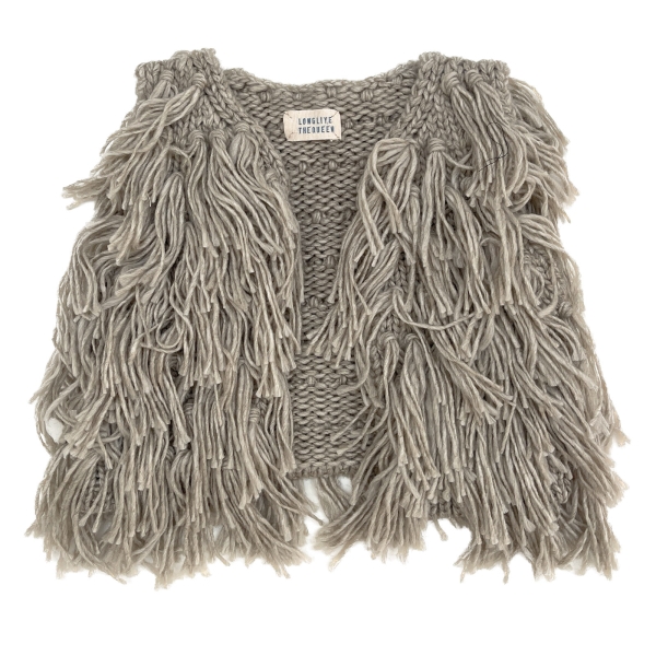 Fringed waistcoat sand