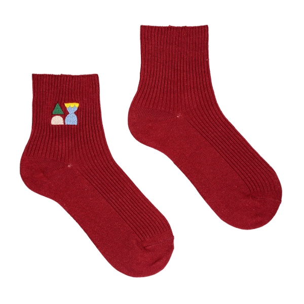Bobo Choses Funny friends short socks red 223AI040 