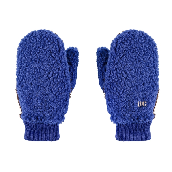 Bobo Choses Sheepskin Color block kids gloves blue 223AI059 