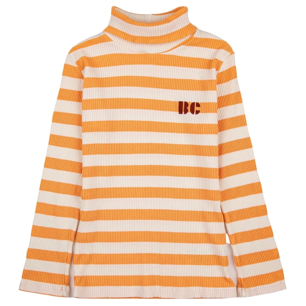 Bobo Choses Koszulka z golfem Stripes żółta 223AC024