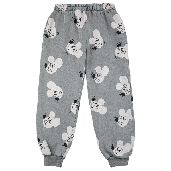 Bobo Choses Mouse all over jogging pants grey 223AC068 