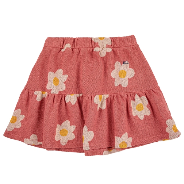Bobo Choses Retro Flowers all over skirt pink 223AC097 
