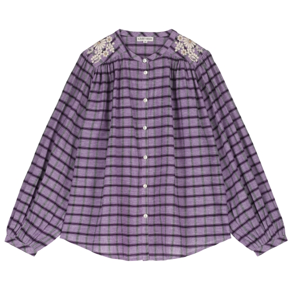 Louise Misha - Jeanne shirt purple - ブラウスとチュニック - WRI-W23-S0150 