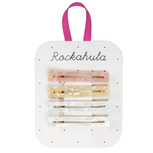 Rockahula Kids Set of 4 hair clips Pastel retro acrylic H1776P 