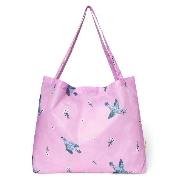 Studio Noos Birds grocery bag pink  