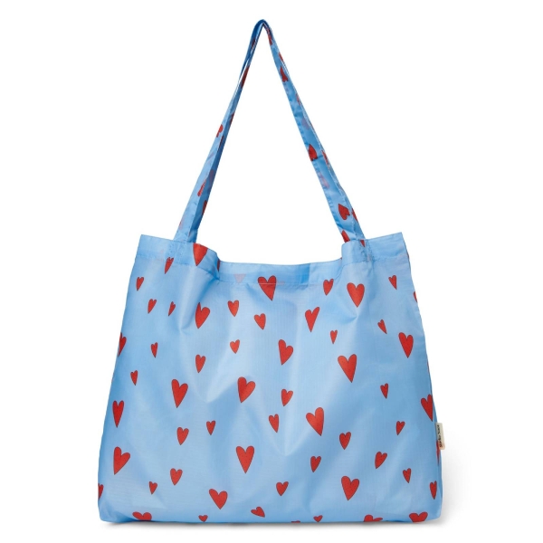 Studio Noos Hearts grocery bag blue  