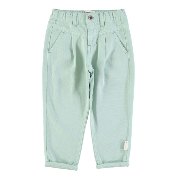 Piupiuchick Mom fit trousers light green AW23.MN2312 