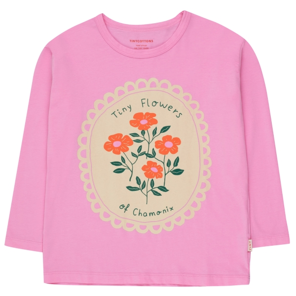 Tiny Cottons Tiny flowers long sleeve tee pink AW23-096-M16 