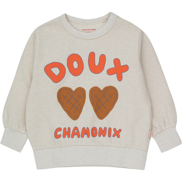 Tiny Cottons Doux chamonix sweatshirt light cream heather AW23-124-L24 
