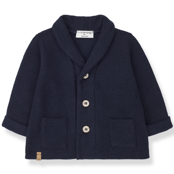 1 + in the family Wolfgang cardigan navy AW23-WOLFGANG-NAVY 