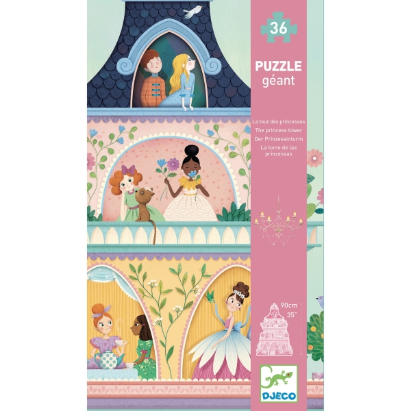 Djeco Cardboard puzzle giant Princess tower DJ07130 