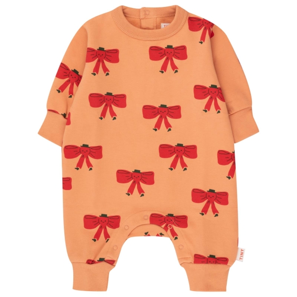 Tiny Cottons Tiny bows one piece suit light rust AW23-073-M09 