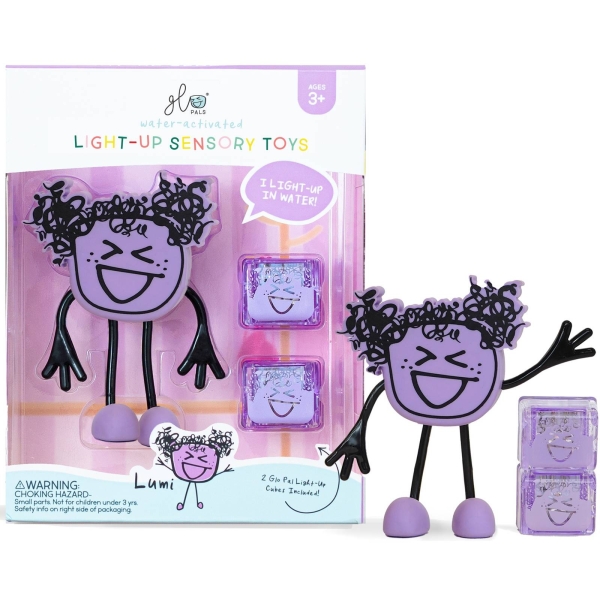 Glo Pals Lumi bath character set with two glow cubes GP-FIN-CHAR-LUMI 