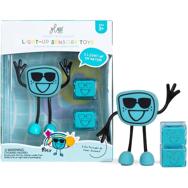Glo Pals Blair bath character set with two glow cubes
