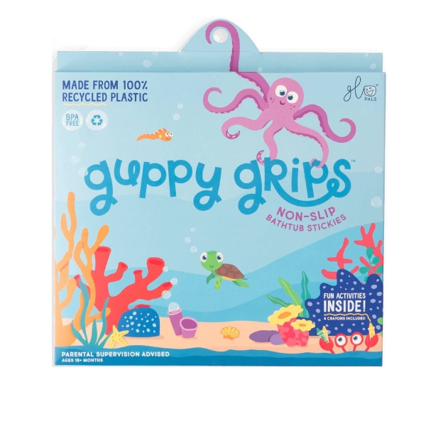 Glo Pals Guppy Grips anti-slip bath stickers underwater world